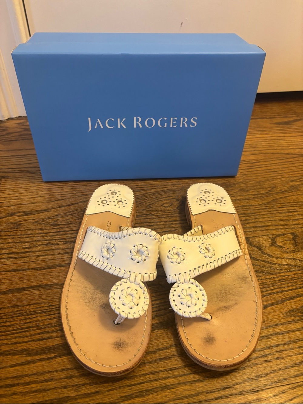 Jack Rogers Jacks Flat Sandals - White - 8